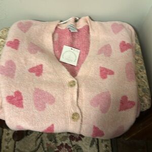 Cupcakes & Cashmere ladies pink size large button down sweater.  Brand new.